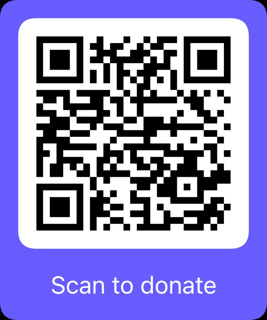 QR code — scan to donate to Miranda Faith Memorial Foundation